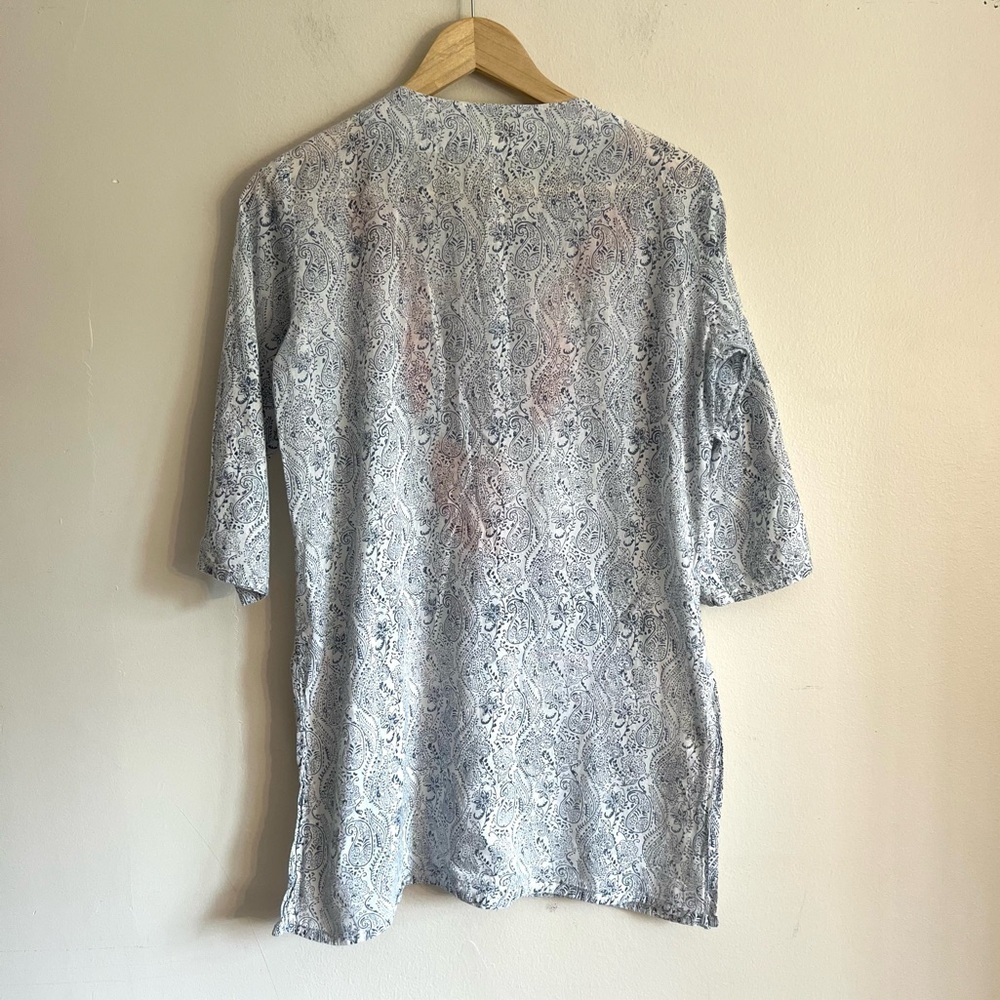 Roller Rabbit Embroidered Tunic Size Small Blue - Picture 4 of 10